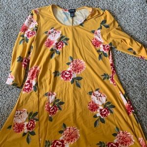 Yellow floral dress